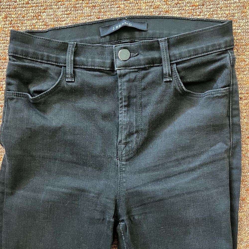 J Brand Maria High-Rise Stretch Skinny Jeans in Vanity Black EUC - Picture 4 of 12